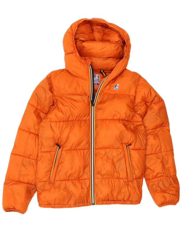 K-Way Boys Polstret Hættejakke 13-14 År Orange Polyester