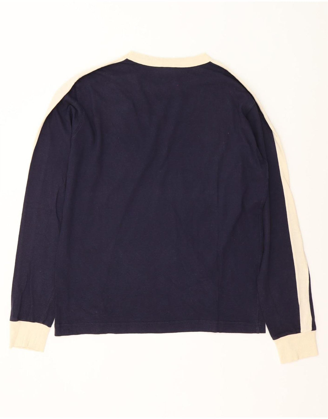 Puma Herre Top Langærmet Medium Navy Blue Colourblock Bomuld