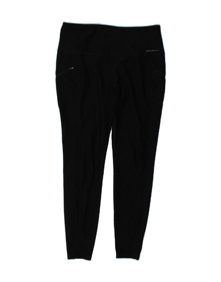 EDDIE BAUER Womens Leggings UK 16 Large  Black Polyester Vintage Eddie Bauer and Second-Hand Eddie Bauer from Messina Hembry 