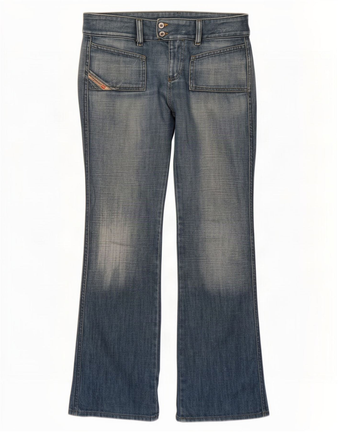 Diesel Dame Bootcut Jeans W30 L32 Blå Bomuld