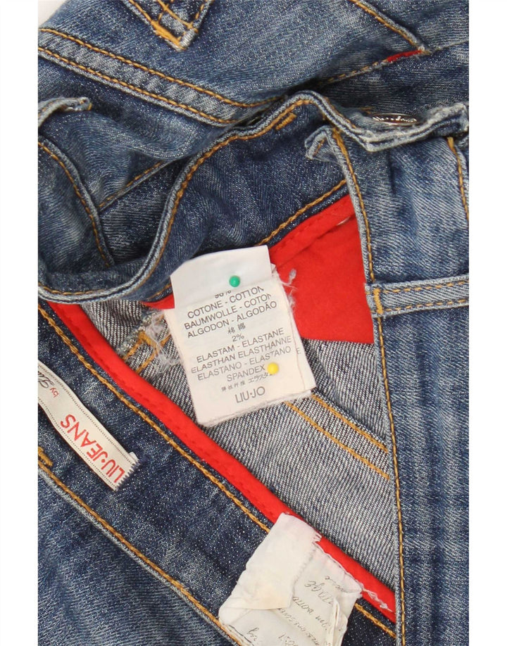 Liu Jo Dame Distressed Slim Jeans W27 L29 Blå Bomuld