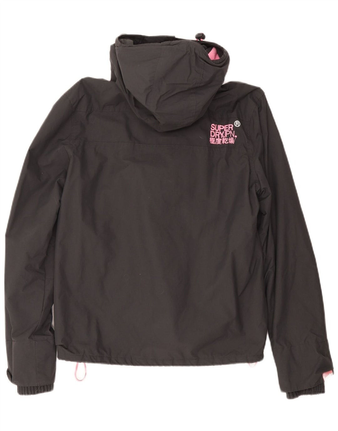 SUPERDRY Womens The Windcheater Graphic Windbreaker Jacket UK 18 XL Grå