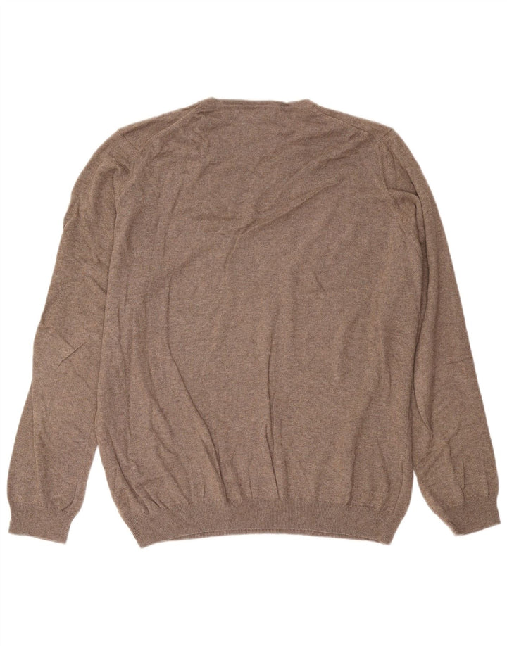 John Lewis Herre V-hals sweater Stor brun bomuld