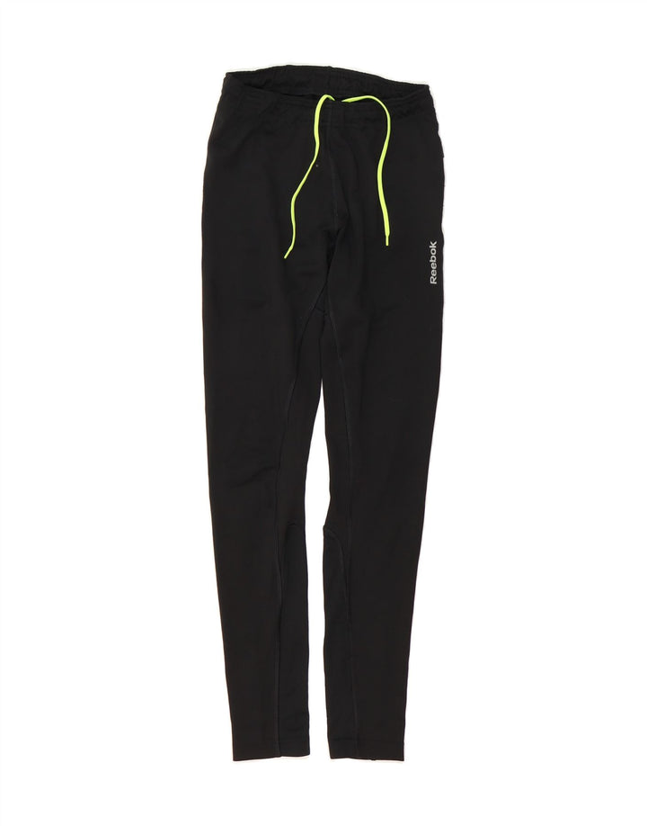 REEBOK Womens Tracksuit Trousers UK 10 Small  Black Polyester Vintage Reebok and Second-Hand Reebok from Messina Hembry 