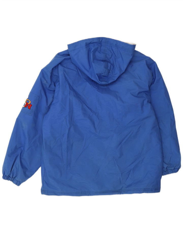 Reebok Herre Hooded Loose Fit Windbreaker Jacket UK 36 Small Blue Polyamide