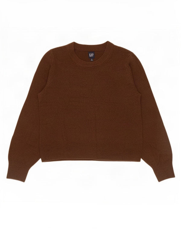 Gap dame sweater med rund hals DK 14 medium brun bomuld
