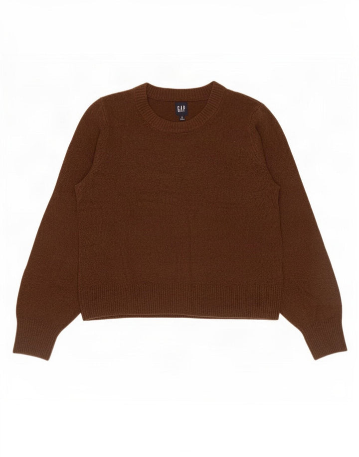 Gap dame sweater med rund hals DK 14 medium brun bomuld