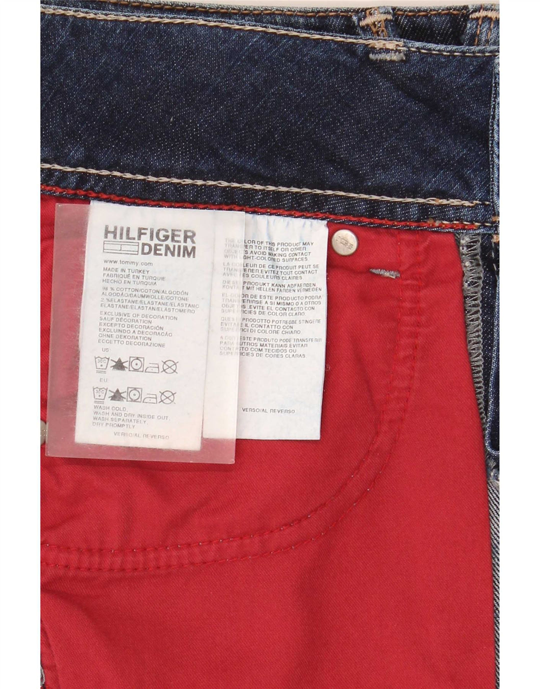 Tommy Hilfiger Dame Denim Nederdel Lille W27 Blå Bomuld