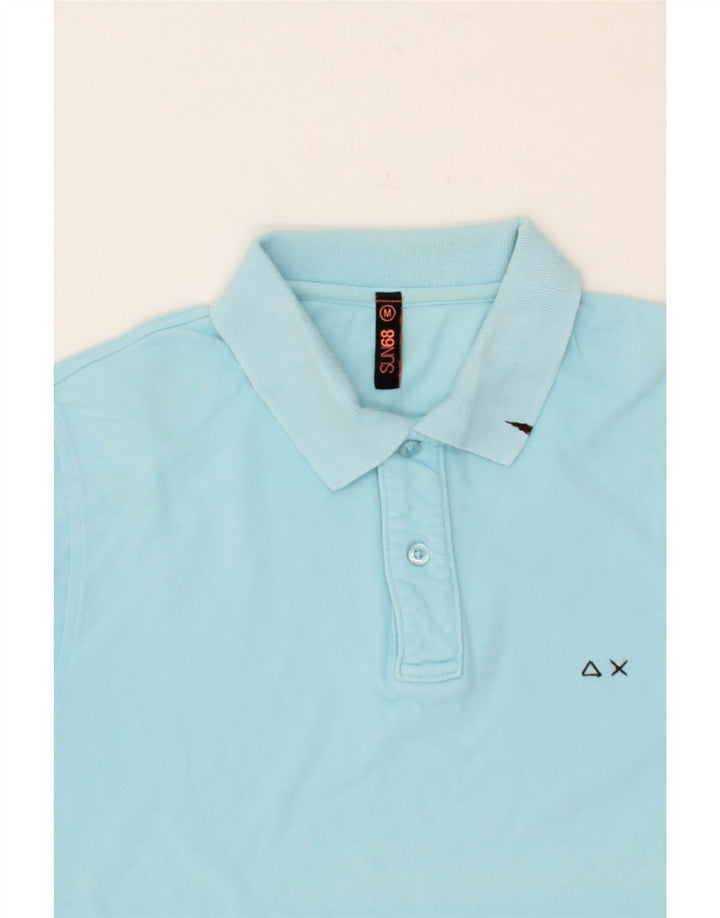 SUN68 Mens Polo Shirt Medium Blue Cotton Vintage Sun68 and Second-Hand Sun68 from Messina Hembry 