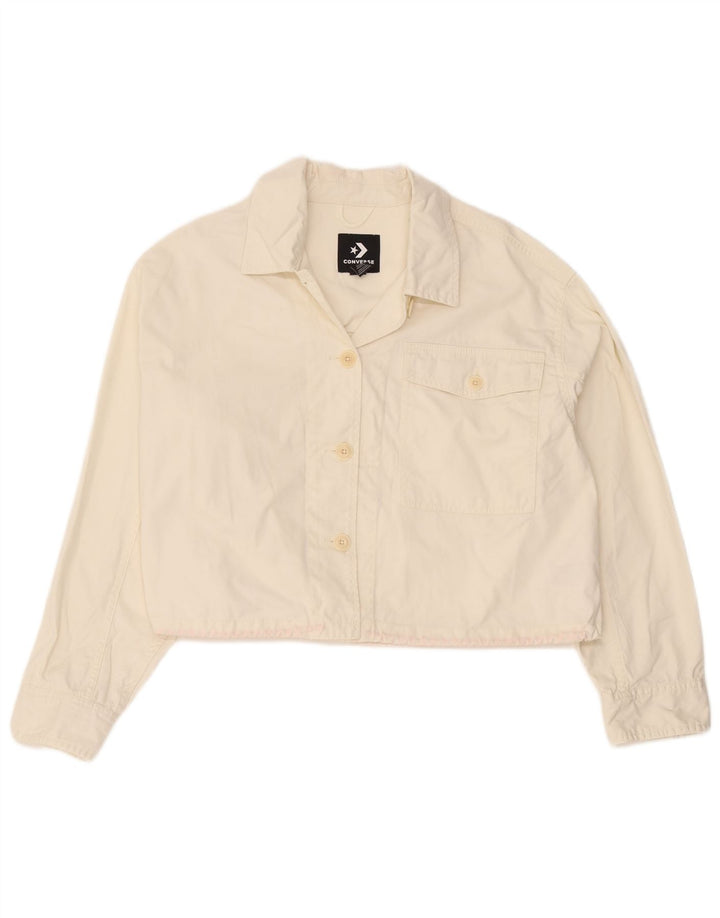 Converse Bomberjakke til kvinder UK 14 Medium Off White Bomuld