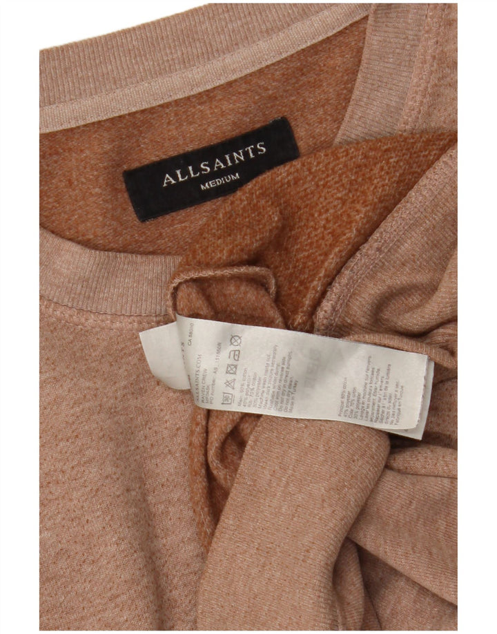 ALL SAINTS Mens Sweatshirt Jumper Medium Brown Cotton