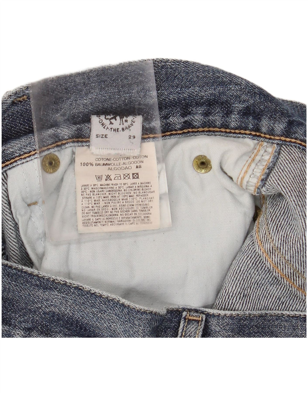 DIESEL Denimshorts til mænd W29 Små blå bomuld