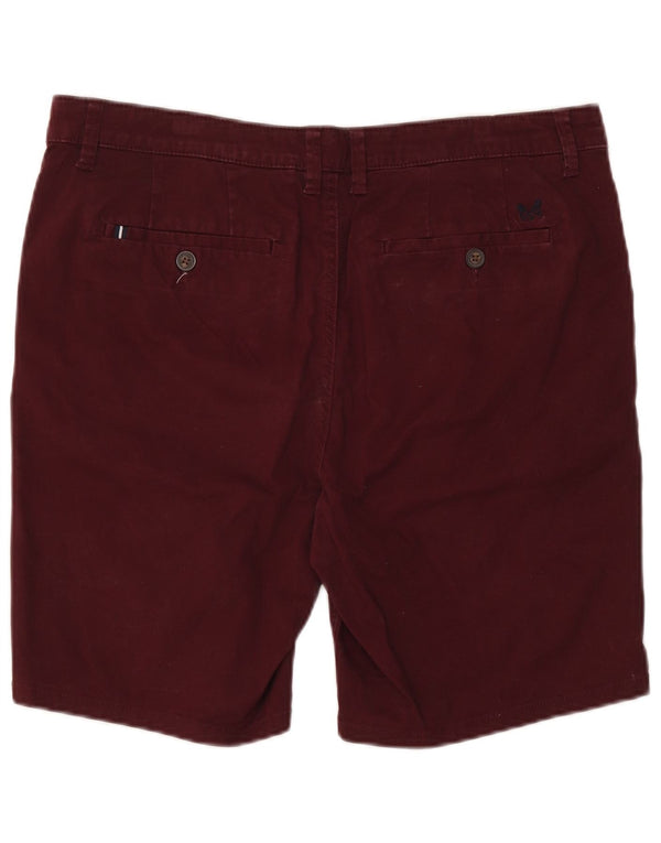 Crew Clothing Herre Chino Shorts W36 Large Bourgogne Bomuld