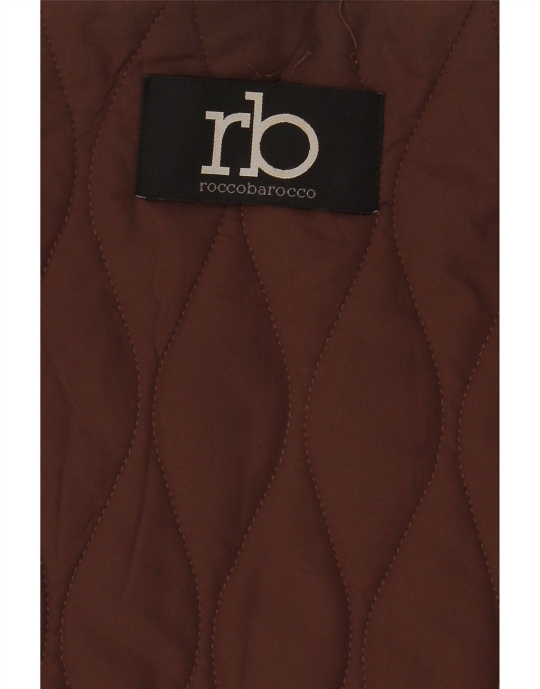 Roccobarocco Dame Crop Quiltet Jakke UK 14 Medium Brun