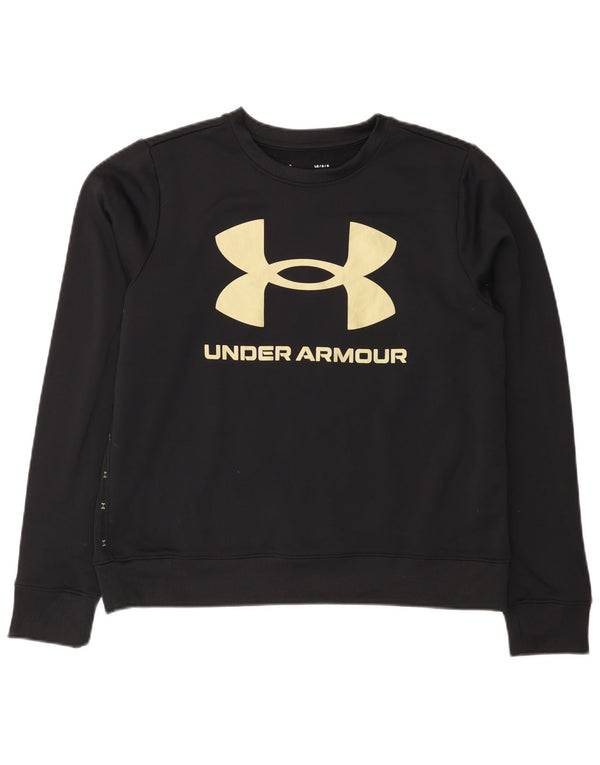 Under Armour Dame Grafisk Sweatshirt Jumper UK 16 Large Sort