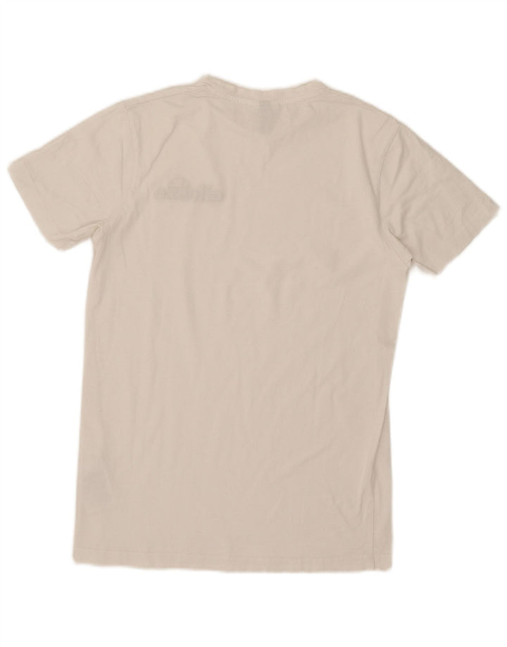 Ellesi Dame T-Shirt Top UK 10 Lille Hvid Bomuld
