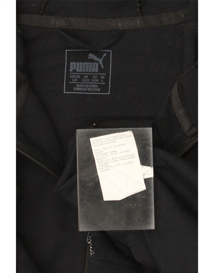 PUMA Hættetrøje med lynlås til mænd Stor sort polyester