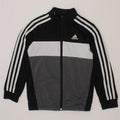 ADIDAS Boys Tracksuit Top Jacket 7-8 Years XS Black Colourblock Polyester Vintage Adidas and Second-Hand Adidas from Messina Hembry 