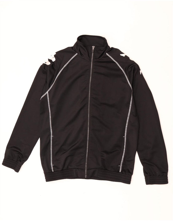 Kappa Herre grafisk træningsdragt Topjakke Stor sort Colourblock Polyester