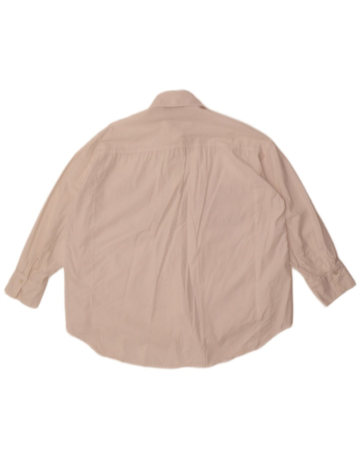 Zara Oversized skjortebluse til kvinder UK 6 XS Hvid