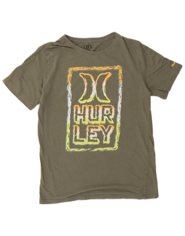 Hurley Boys Grafisk T-Shirt Top 13-14 år XL Khaki