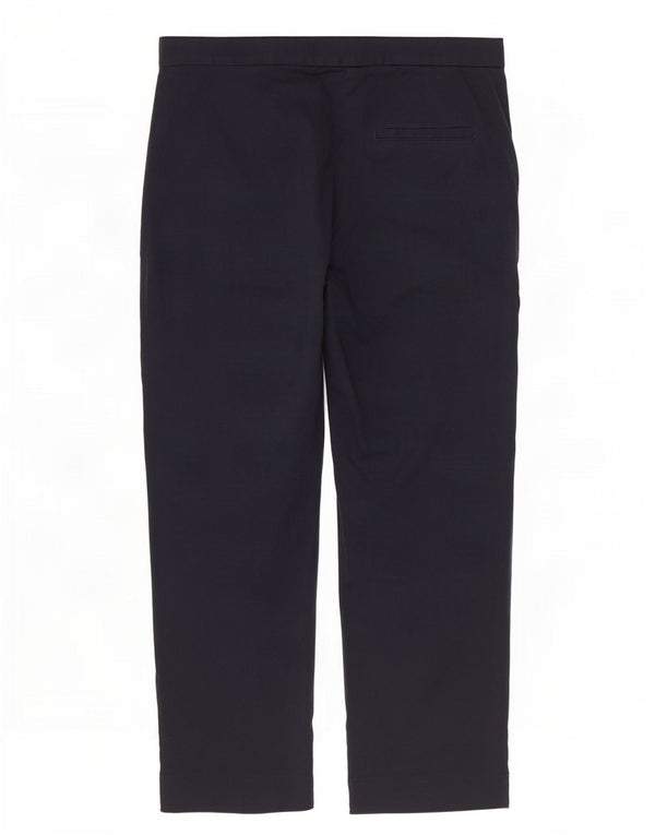 Marks & Spencer Womens Chino Trousers UK 16 Large W34 L26 Navy Blue