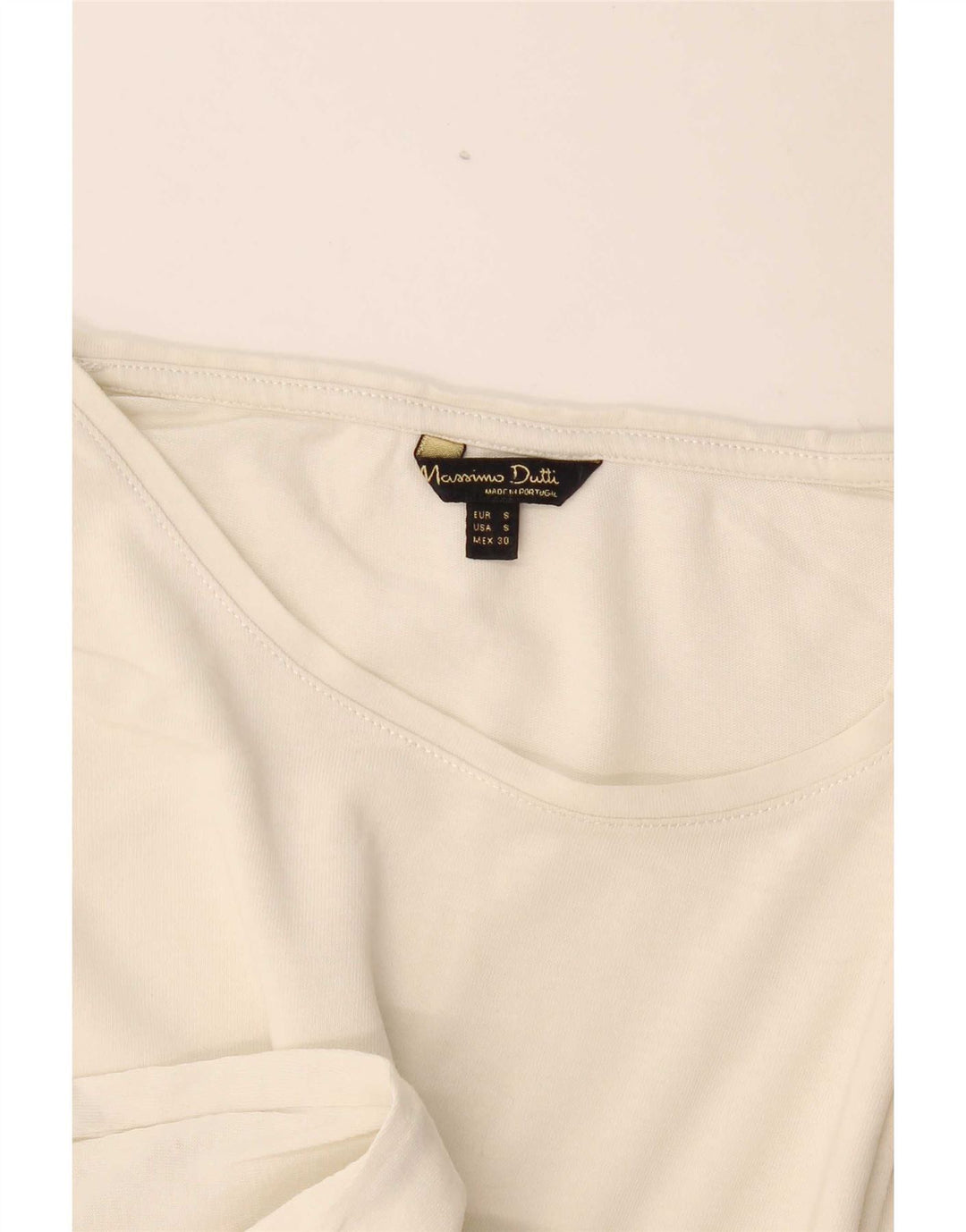 Massimo Dutti Dame T-Shirt Top UK 10 Small Off White
