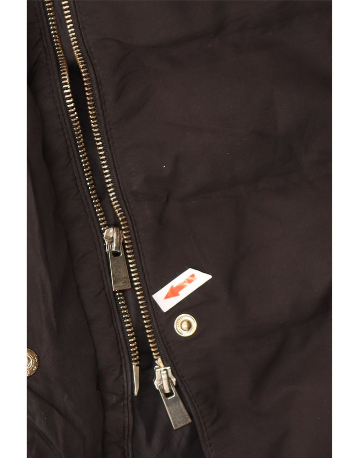 OASIS Polstret frakke med hætte til kvinder UK 12 Medium Sort Polyester