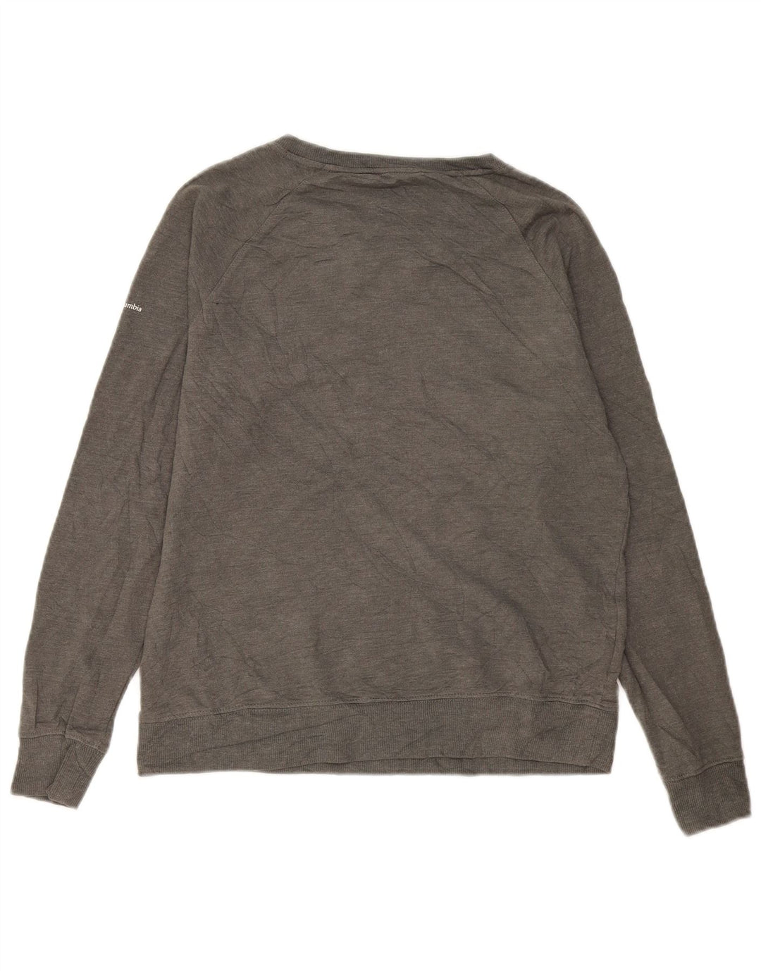 Columbia Womens Grafisk Sweatshirt Jumper UK 14 Medium Grey Bomuld