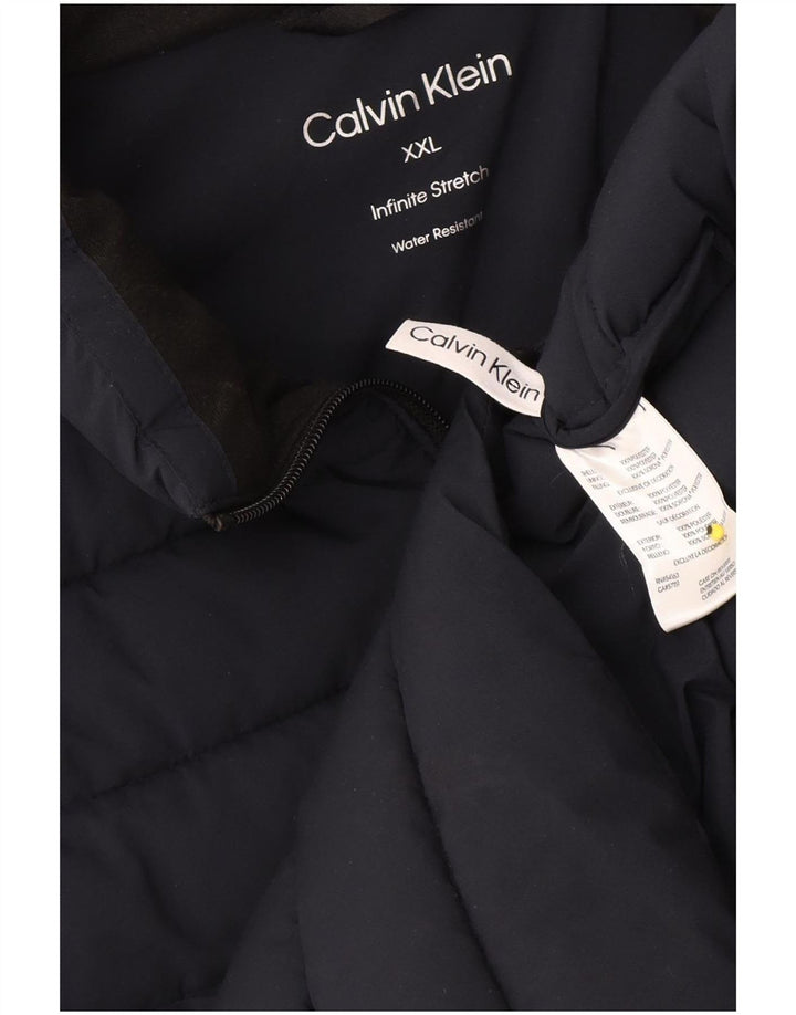 Calvin Klein Herre Polstret Gilet UK 44 2XL Navy Blue Polyester