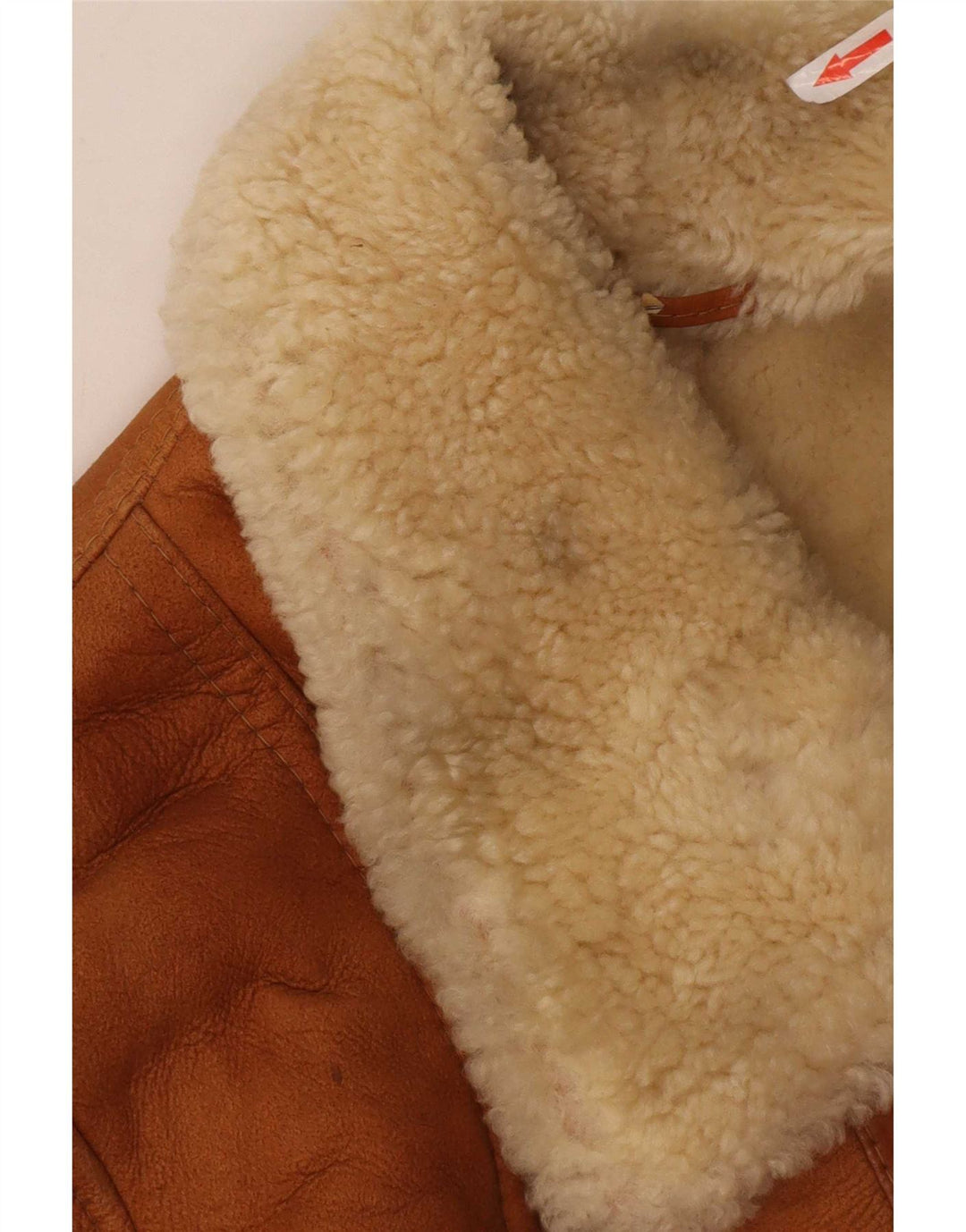 Vintage Herre Shearling Jacket IT 52 XL Beige