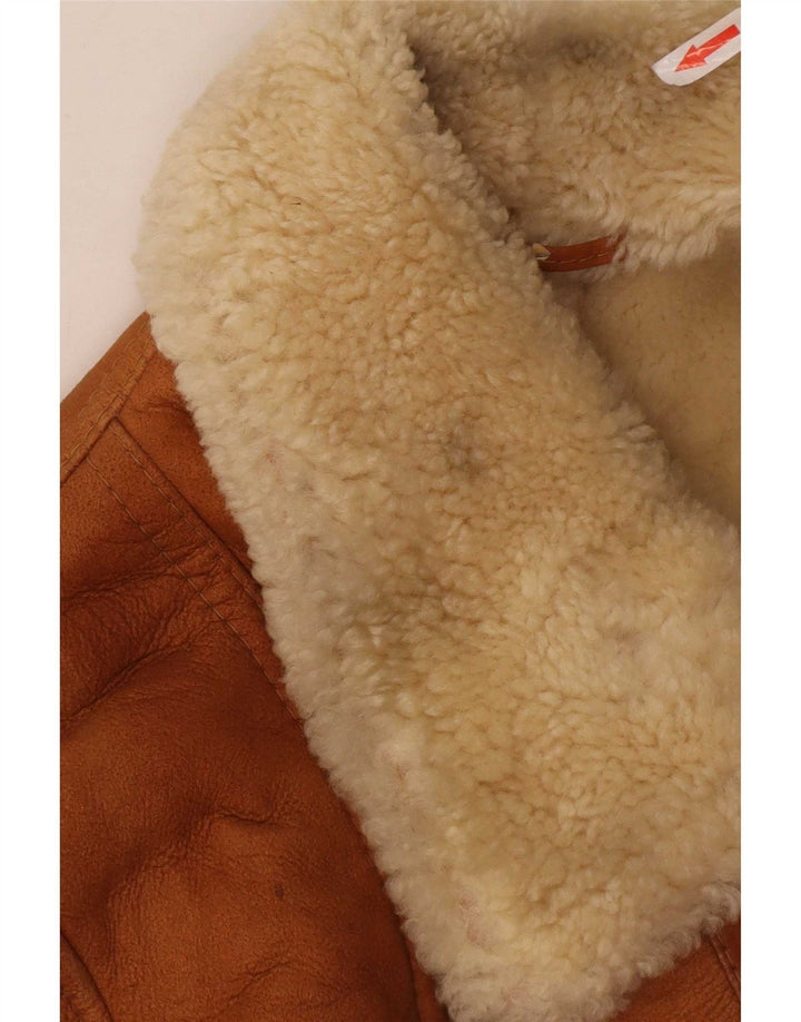 Vintage Herre Shearling Jacket IT 52 XL Beige