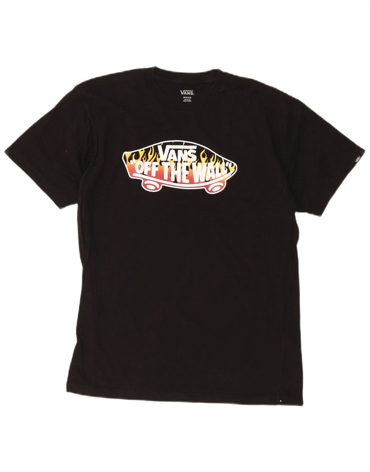 VANS Herre grafisk T-shirt Top Medium Sort Bomuld