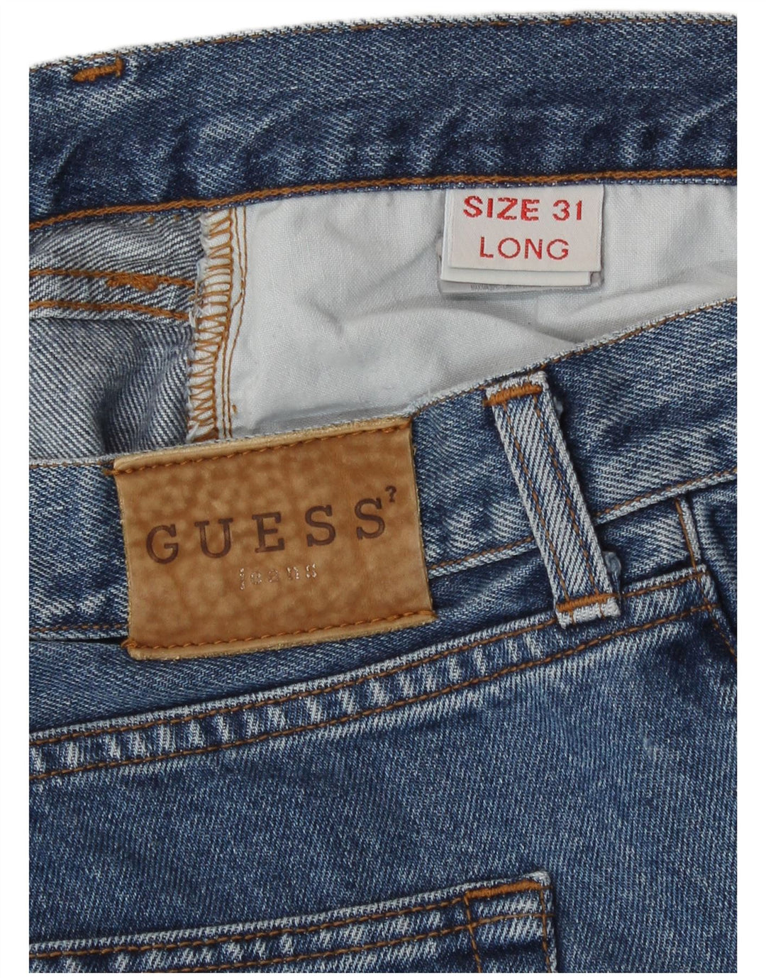 Guess Straight Jeans til mænd W31 L31 Blå bomuld