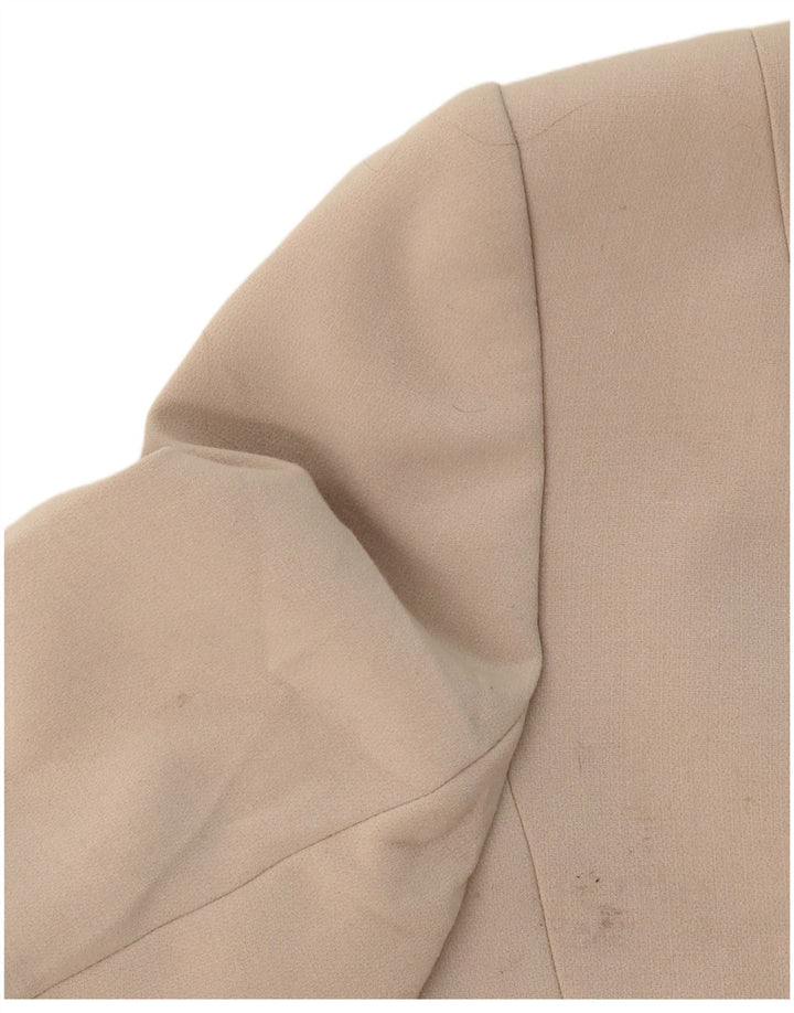 Hobbs Dame 1 Knap Blazer Jacket UK 16 Stor Beige Polyester