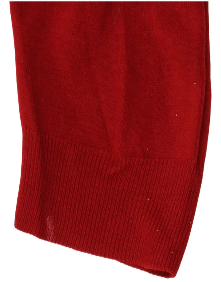 Marks & Spencer Herre Blue Harbor V-hals sweater Medium Rød Akryl