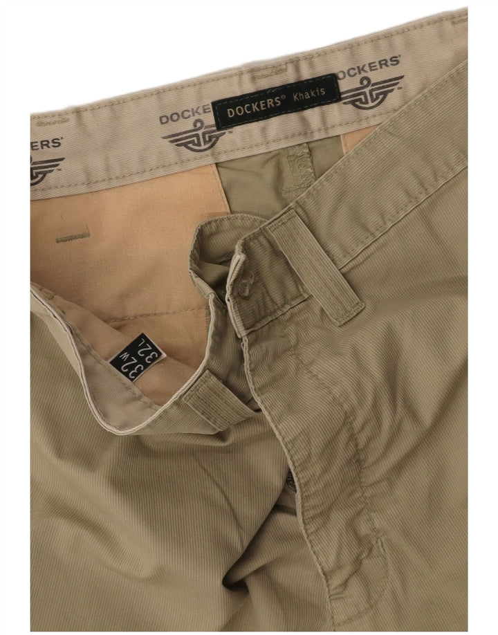 DOCKERS Mens Khakis Straight Chino Trousers W32 L32 Green