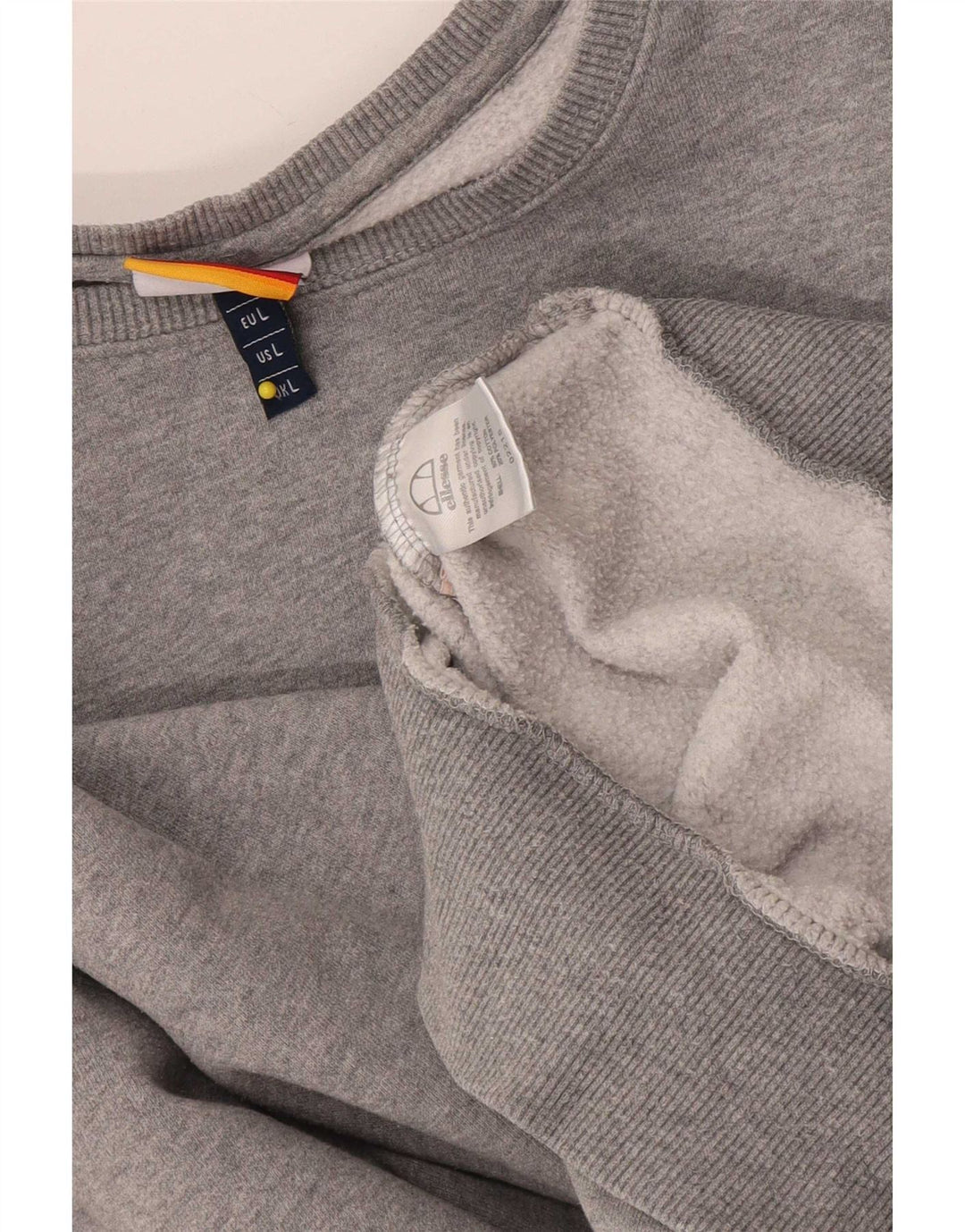 Ellesse Dame Sweatshirt Jumper UK 16 Stor Grå Bomuld