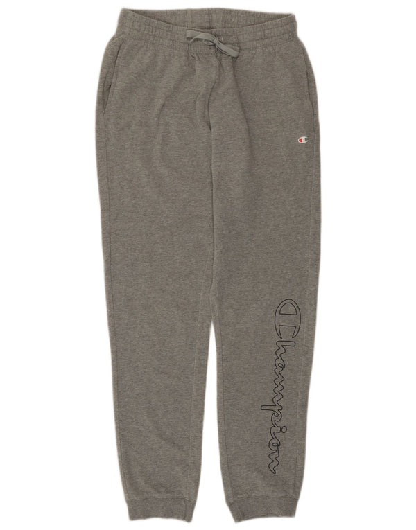Champion Dame grafisk træningsdragt Bukser Joggers UK 10 Small Grey Bomuld