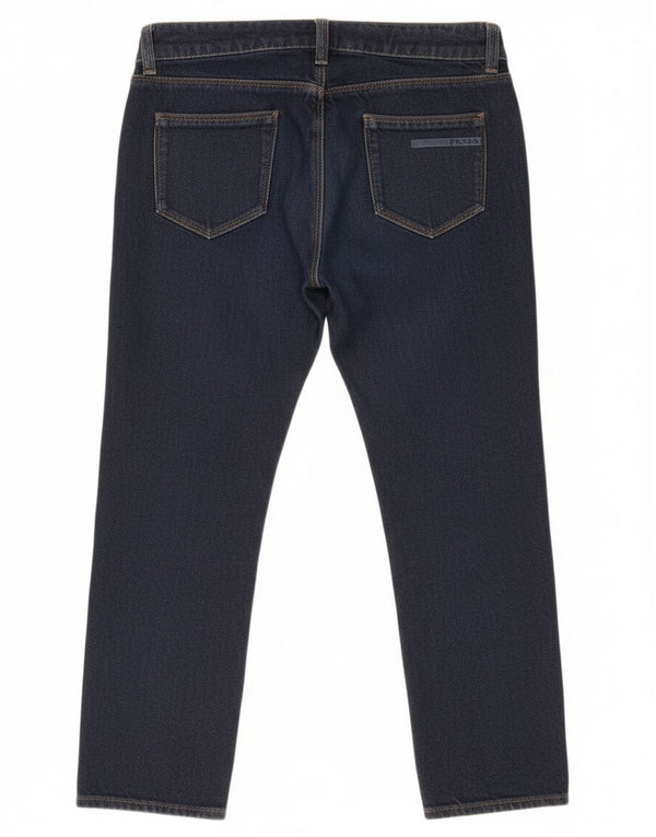 Prada Womens Cropped Jeans W25 L22 Navy Blue