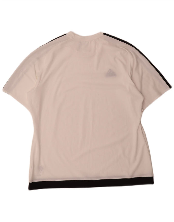 Adidas Herre Climalite T-Shirt Top XL Hvid Colourblock Polyester