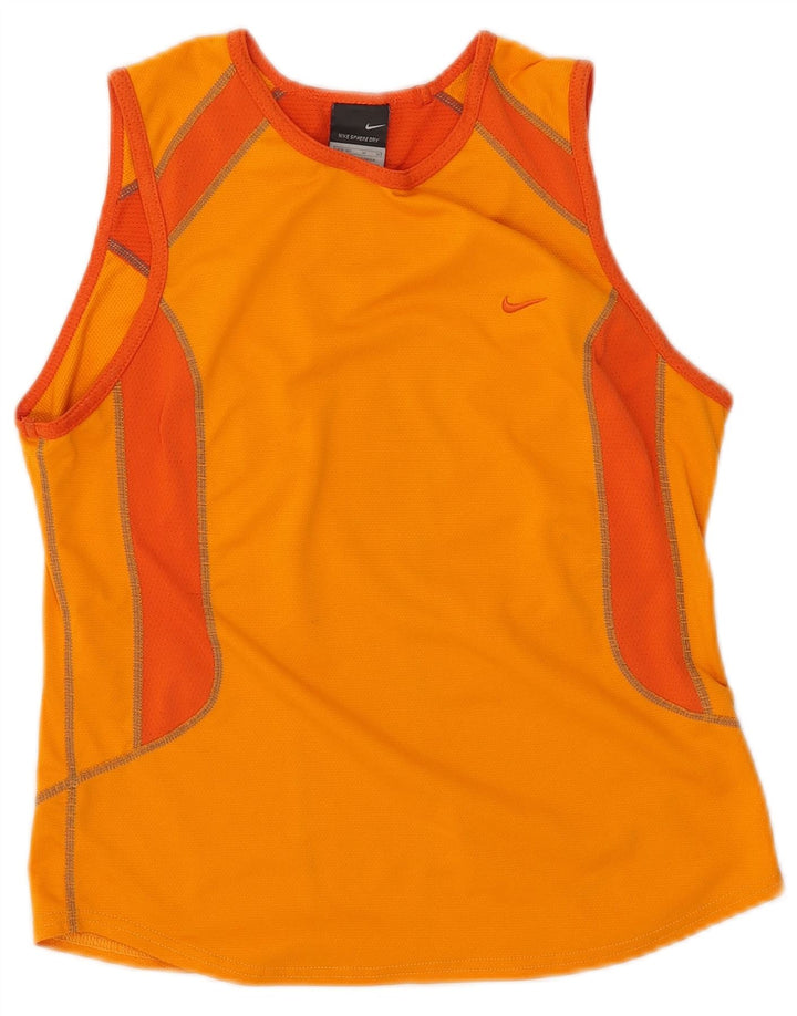 Nike damevest top US 8/10 Medium Orange Colourblock Polyester