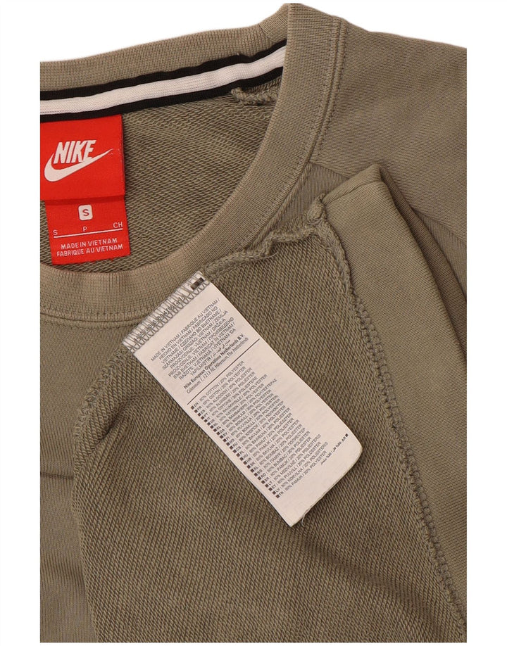 NIKE Sweatshirt til mænd, lille Khaki Bomuld