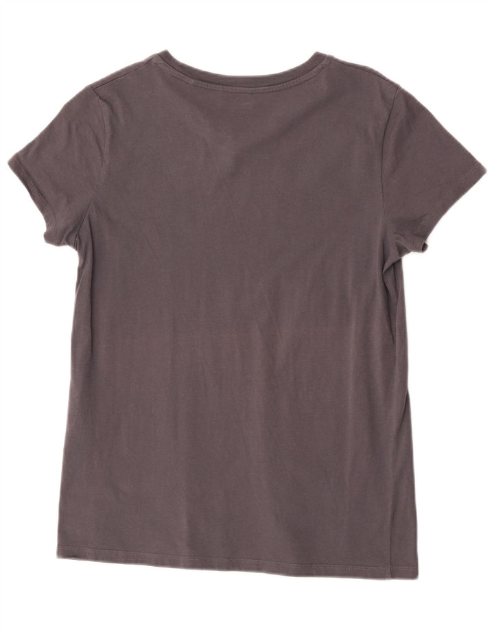 Levi's Dame Grafisk T-Shirt Top UK 12 Medium Grå Bomuld