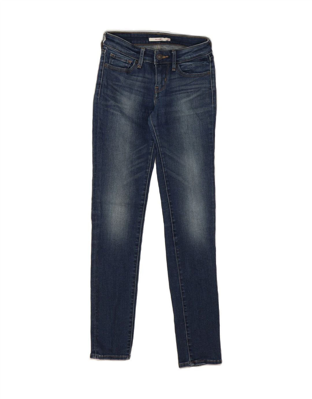LEVI'S Womens 711 Skinny Jeans W24 L32 Blue Cotton Vintage Levi's and Second-Hand Levi's from Messina Hembry 