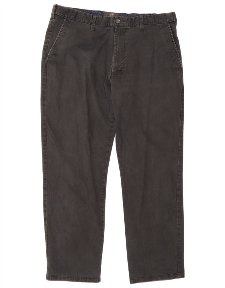 Marks & Spencer Herre Regular Fit Chinobukser W38 L29 Grå Bomuld