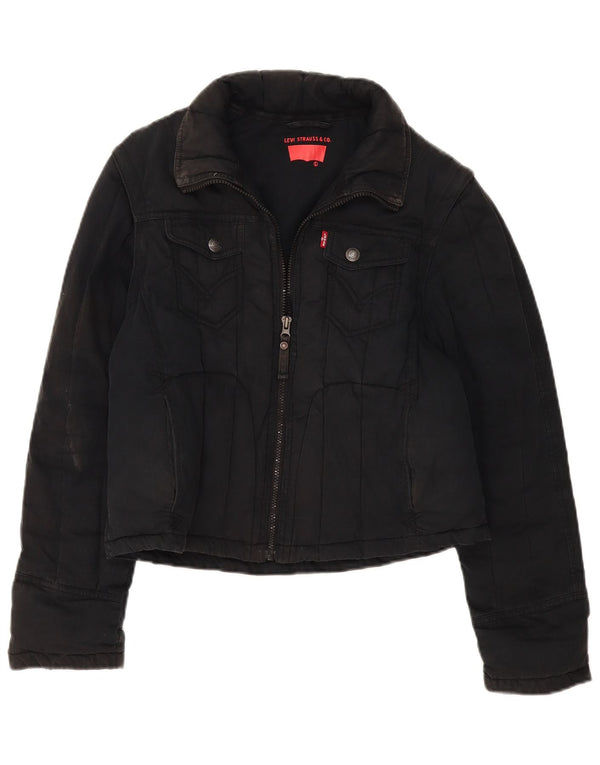 Levi's Womens Crop Utility Jacket UK 16 Large Black