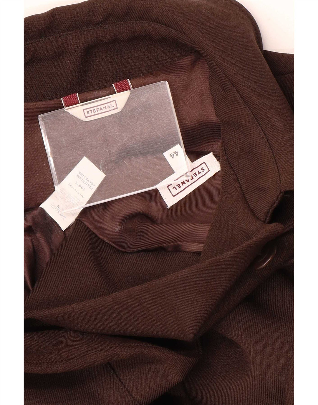 Stefanel Dame Bomber Jacket IT 44 Medium Brun Polyester