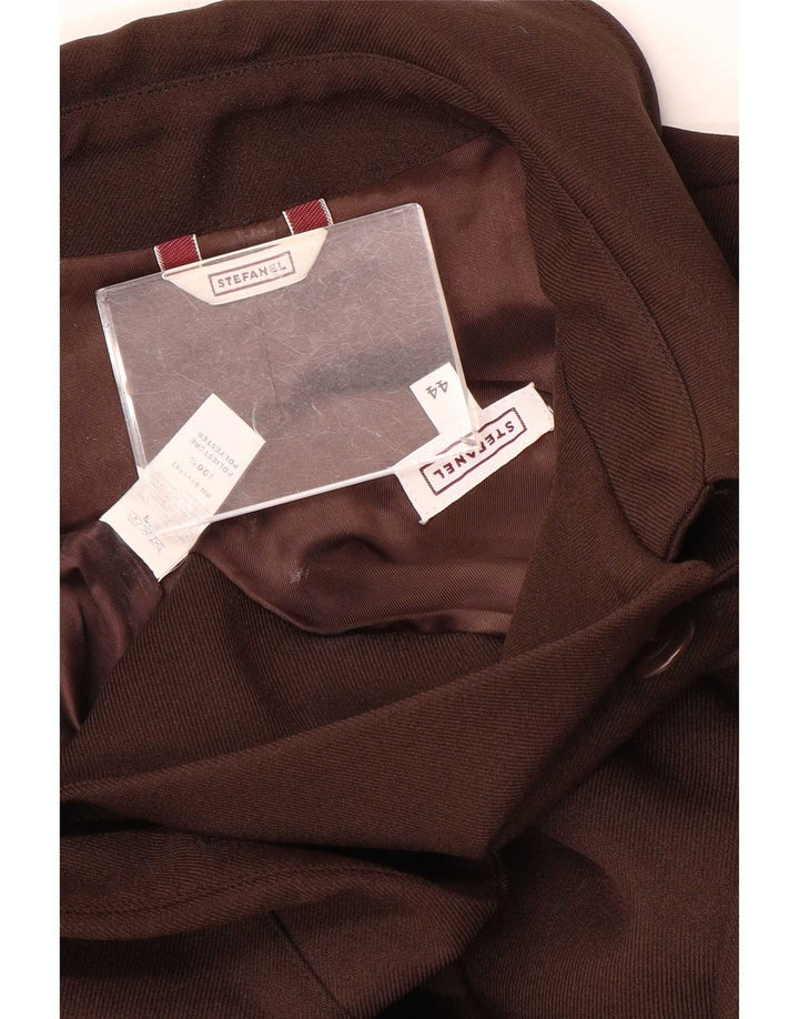 Stefanel Dame Bomber Jacket IT 44 Medium Brun Polyester