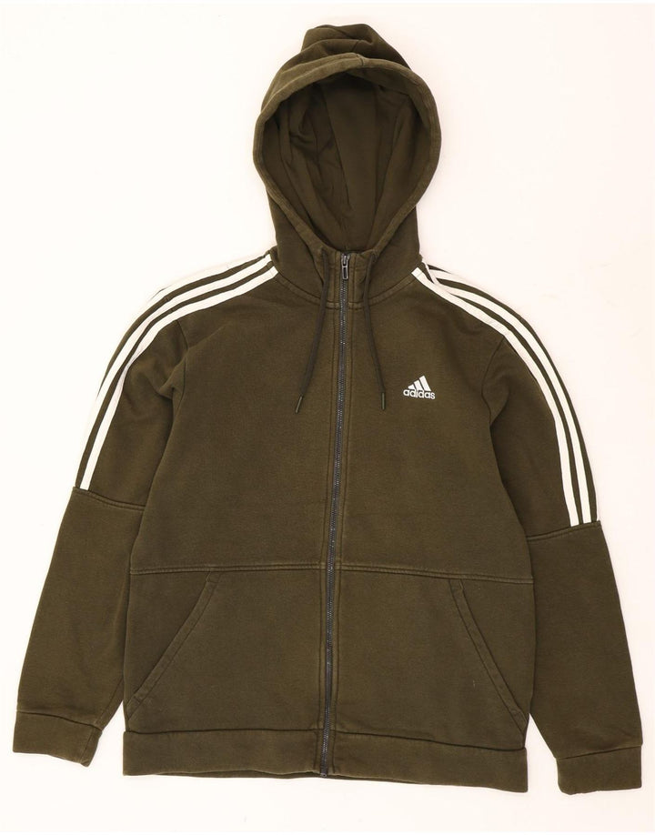 Adidas Hættetrøje med lynlås til mænd Medium Khaki Bomuld